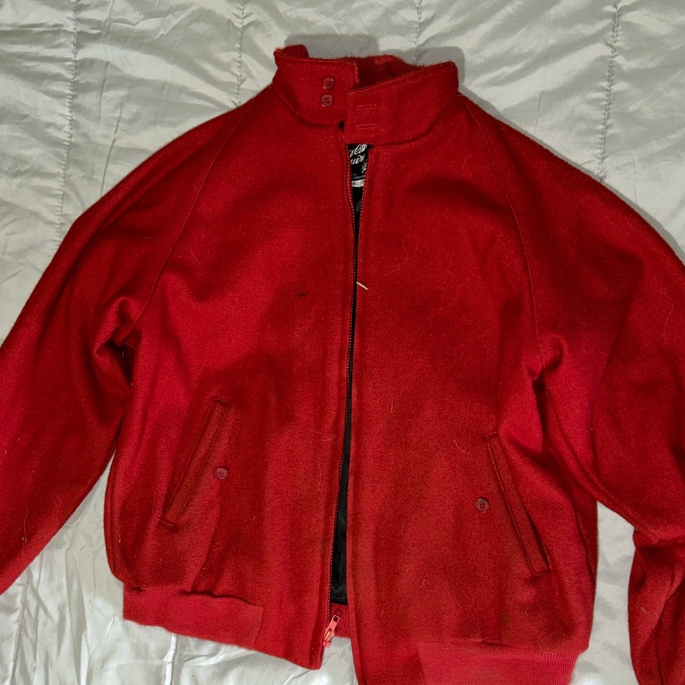 English Squire wool jacket, men’s large, red